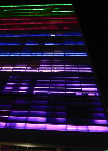 Senado fue iluminado de verde, rosa, azul y morado para conmemorar Día Mundial de las Enfermedades Raras