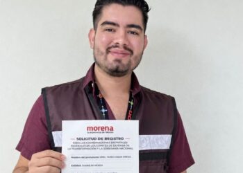 Uriel Coquis se registra en Tlalpan